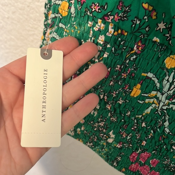 Anthropologie New With Tags Strapless Neck-tie Floral Top - Picture 9 of 9